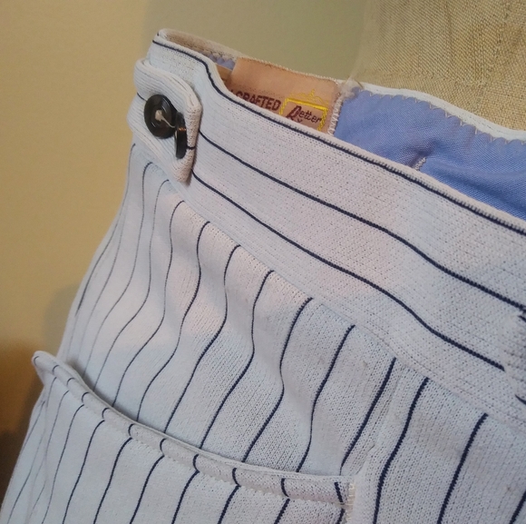 Vintage Fortrel Taylor Made, Custom Made Wedding Light Grey And Dark Blue Pants - Picture 3 of 7